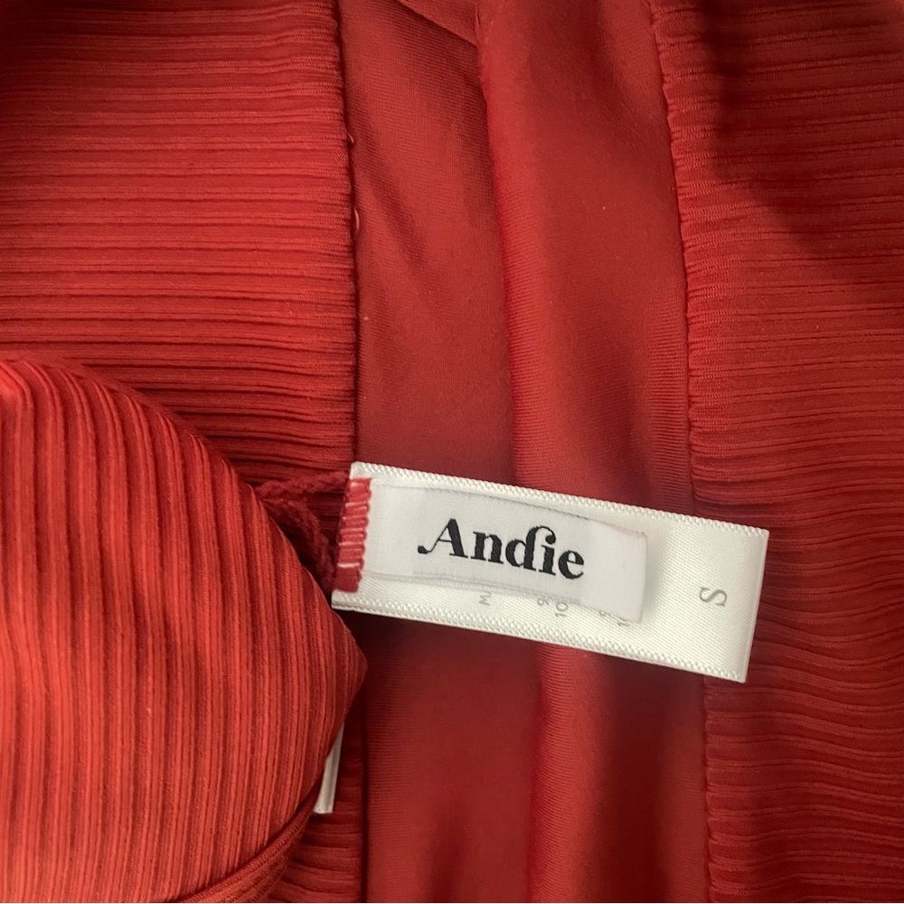 Andie Ribbed Rust Red Bikini Set - Picture 7 of 8